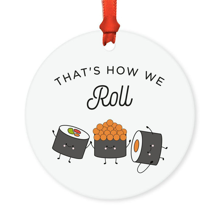 Food Pun 1 Round MDF Christmas Tree Ornaments-set of 1-Andaz Press-Chai-