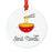 Food Pun 1 Round MDF Christmas Tree Ornaments-set of 1-Andaz Press-Chai-
