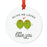 Food Pun 1 Round MDF Christmas Tree Ornaments-set of 1-Andaz Press-Chai-