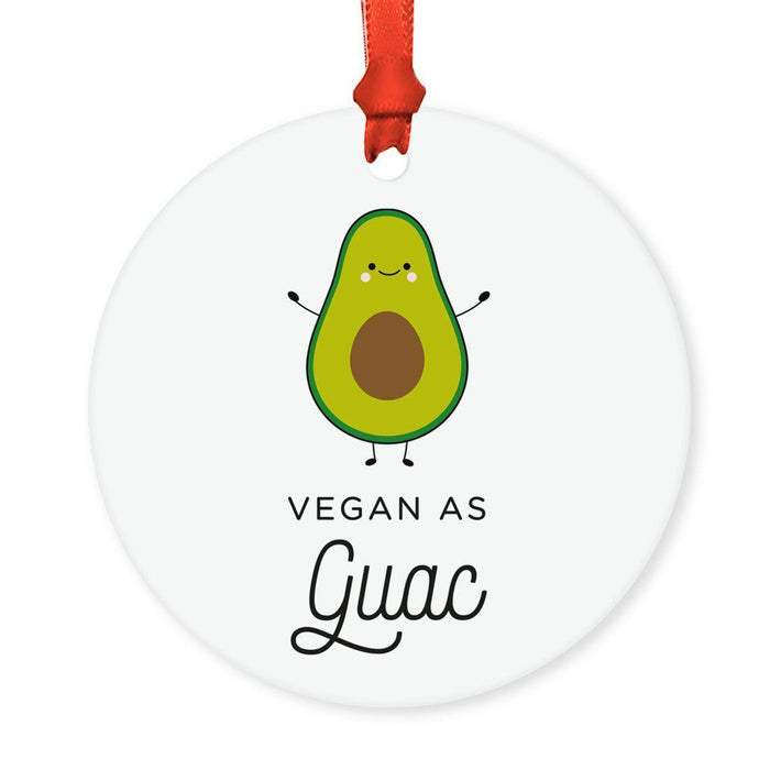 Food Pun 1 Round MDF Christmas Tree Ornaments-set of 1-Andaz Press-Chai-