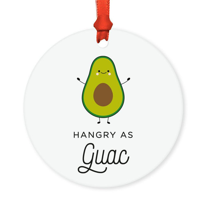 Food Pun 1 Round MDF Christmas Tree Ornaments-set of 1-Andaz Press-Chai-
