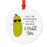 Food Pun 1 Round MDF Christmas Tree Ornaments-set of 1-Andaz Press-Chai-