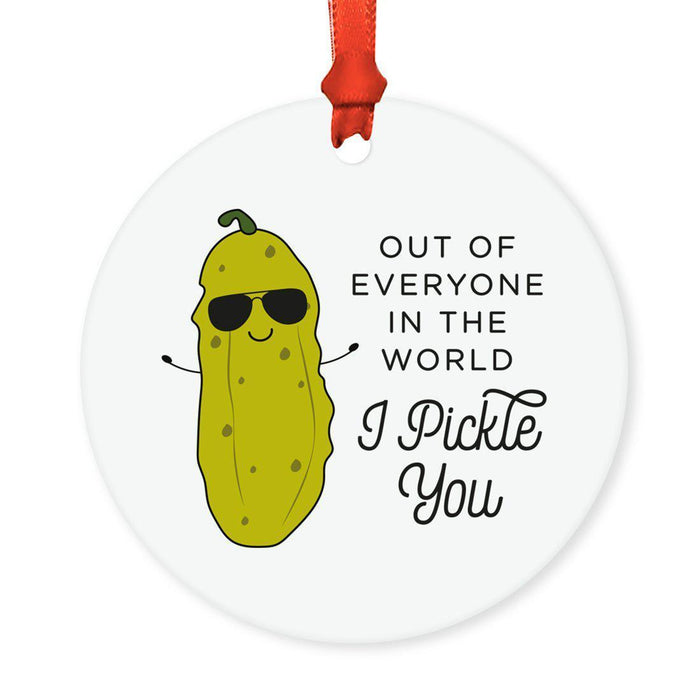 Food Pun 1 Round MDF Christmas Tree Ornaments-set of 1-Andaz Press-Chai-