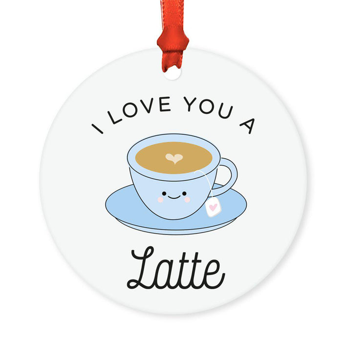 Food Pun 1 Round MDF Christmas Tree Ornaments-set of 1-Andaz Press-Chai-