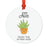 Food Pun 1 Round MDF Christmas Tree Ornaments-set of 1-Andaz Press-Aloe Vera-
