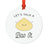 Food Pun 1 Round MDF Christmas Tree Ornaments-set of 1-Andaz Press-Bao Bun-