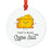Food Pun 1 Round MDF Christmas Tree Ornaments-set of 1-Andaz Press-Cheese-