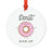 Food Pun 1 Round MDF Christmas Tree Ornaments-set of 1-Andaz Press-Donut-