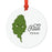 Food Pun 1 Round MDF Christmas Tree Ornaments-set of 1-Andaz Press-Kale Leaf-