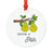 Food Pun 1 Round MDF Christmas Tree Ornaments-set of 1-Andaz Press-Pears-