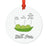 Food Pun 1 Round MDF Christmas Tree Ornaments-set of 1-Andaz Press-Peas-