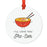Food Pun 1 Round MDF Christmas Tree Ornaments-set of 1-Andaz Press-Pho-