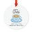 Food Pun 1 Round MDF Christmas Tree Ornaments-set of 1-Andaz Press-Chai-