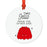 Food Pun 2 Round MDF Christmas Tree Ornaments-Set of 1-Andaz Press-Waffle-