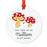 Food Pun 2 Round MDF Christmas Tree Ornaments-Set of 1-Andaz Press-Waffle-