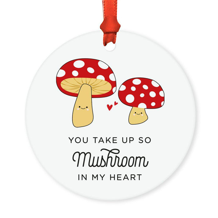 Food Pun 2 Round MDF Christmas Tree Ornaments-Set of 1-Andaz Press-Waffle-