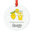 Food Pun 2 Round MDF Christmas Tree Ornaments-Set of 1-Andaz Press-Waffle-