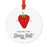 Food Pun 2 Round MDF Christmas Tree Ornaments-Set of 1-Andaz Press-Berry-