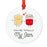 Food Pun 2 Round MDF Christmas Tree Ornaments-Set of 1-Andaz Press-Jam-