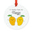 Food Pun 2 Round MDF Christmas Tree Ornaments-Set of 1-Andaz Press-Mango-