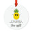 Food Pun 2 Round MDF Christmas Tree Ornaments-Set of 1-Andaz Press-Pineapple-