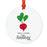 Food Pun 2 Round MDF Christmas Tree Ornaments-Set of 1-Andaz Press-Radish-