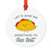 Food Pun 2 Round MDF Christmas Tree Ornaments-Set of 1-Andaz Press-Taco Bout-