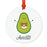 Food Pun 4 Round MDF Christmas Tree Ornaments-Set of 1-Andaz Press-Salty Beach-