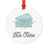 Food Pun 4 Round MDF Christmas Tree Ornaments-Set of 1-Andaz Press-Salty Beach-