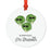 Food Pun 4 Round MDF Christmas Tree Ornaments-Set of 1-Andaz Press-Salty Beach-