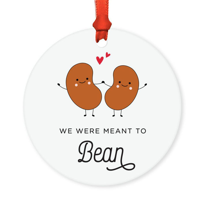 Food Pun 4 Round MDF Christmas Tree Ornaments-Set of 1-Andaz Press-Salty Beach-