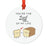 Food Pun 6 Round MDF Wood Christmas Tree Ornaments-set of 1-Andaz Press-Cereal-