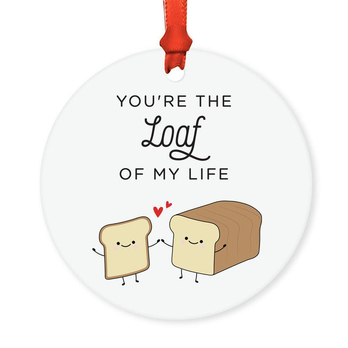 Food Pun 6 Round MDF Wood Christmas Tree Ornaments-set of 1-Andaz Press-Cereal-