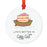 Food Pun 6 Round MDF Wood Christmas Tree Ornaments-set of 1-Andaz Press-Cereal-
