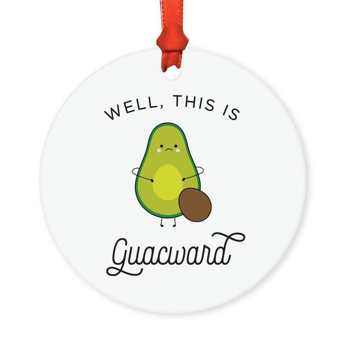 Food Pun 6 Round MDF Wood Christmas Tree Ornaments-set of 1-Andaz Press-Cereal-