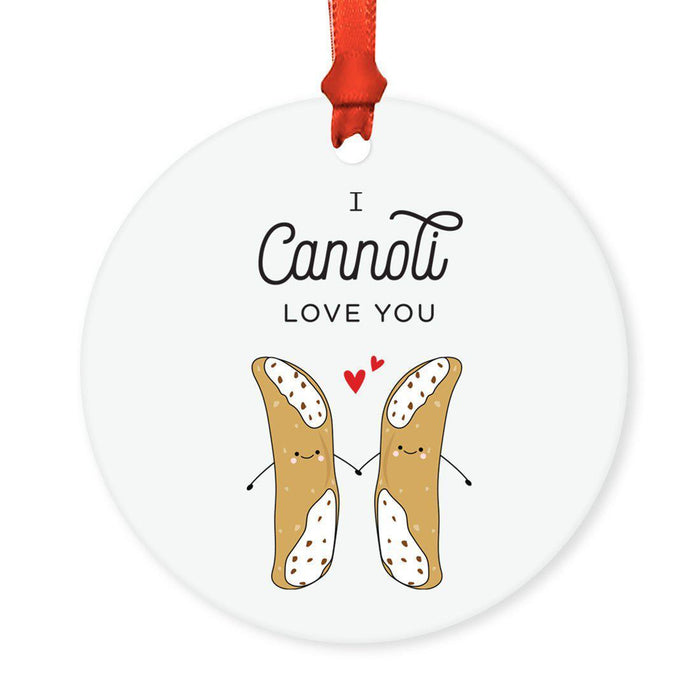 Food Pun 6 Round MDF Wood Christmas Tree Ornaments-set of 1-Andaz Press-Cereal-