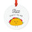 Food Pun 8 Round MDF Christmas Tree Ornaments-Set of 1-Andaz Press-Gourds-