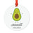 Food Pun 8 Round MDF Christmas Tree Ornaments-Set of 1-Andaz Press-Gourds-