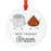 Food Pun 8 Round MDF Christmas Tree Ornaments-Set of 1-Andaz Press-Best Friends-