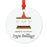 Food Pun 8 Round MDF Christmas Tree Ornaments-Set of 1-Andaz Press-S'more-