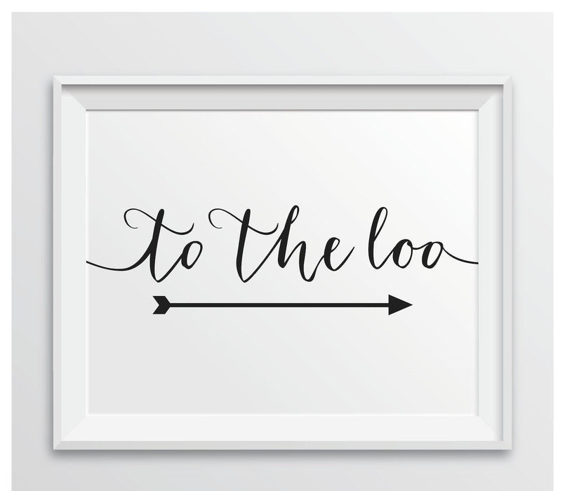 Formal Black Wedding Party Directional Signs, Double-Sided Big Arrow-Set of 1-Andaz Press-Wedding-