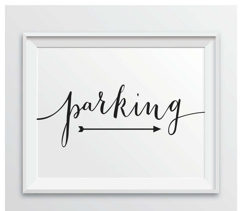 Formal Black Wedding Party Directional Signs, Double-Sided Big Arrow-Set of 1-Andaz Press-Wedding-
