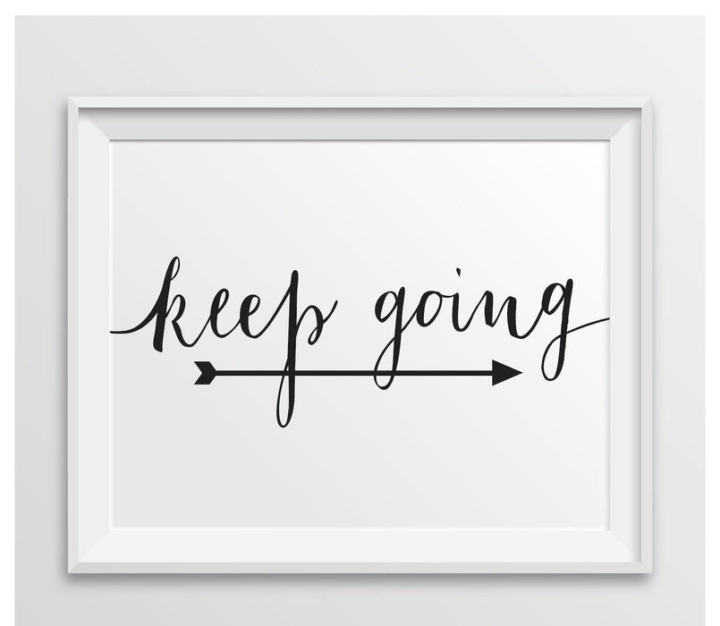 Formal Black Wedding Party Directional Signs, Double-Sided Big Arrow-Set of 1-Andaz Press-Wedding-