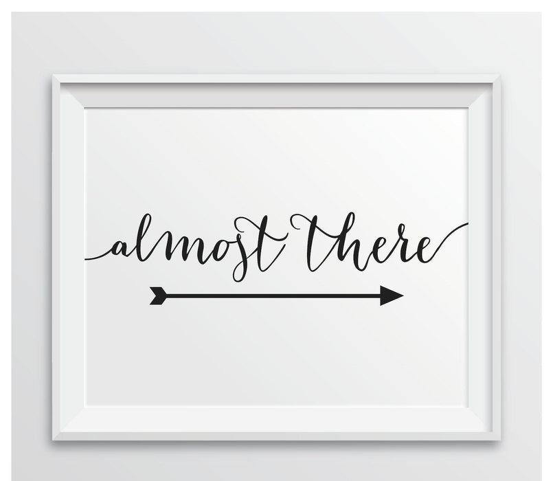 Formal Black Wedding Party Directional Signs, Double-Sided Big Arrow-Set of 1-Andaz Press-Wedding-