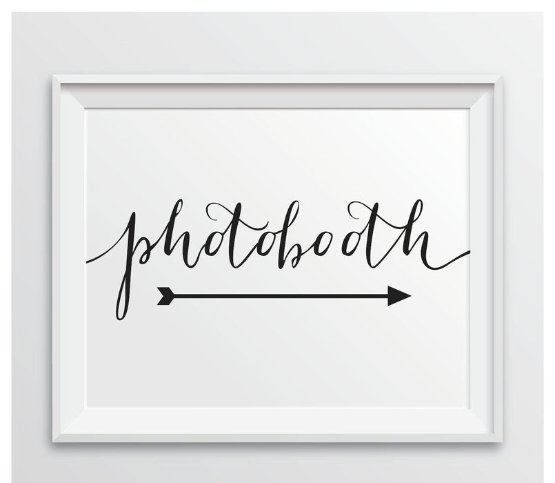 Formal Black Wedding Party Directional Signs, Double-Sided Big Arrow-Set of 1-Andaz Press-Wedding-