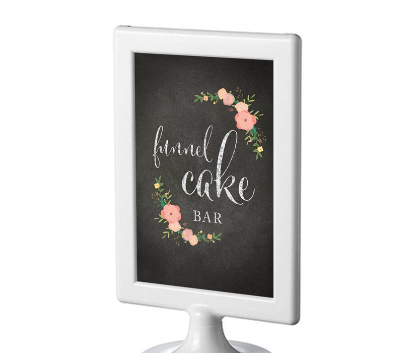 Framed Chalkboard & Floral Roses Wedding Party Signs-Set of 1-Andaz Press-Mr. & Mrs.-