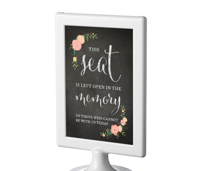 Framed Chalkboard & Floral Roses Wedding Party Signs-Set of 1-Andaz Press-Mr. & Mrs.-