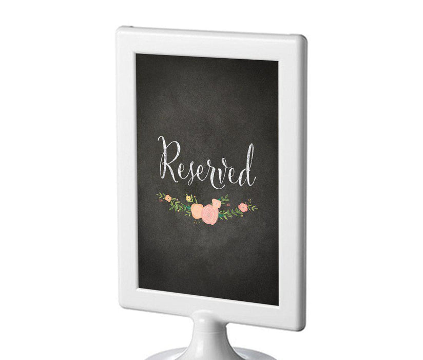 Framed Chalkboard & Floral Roses Wedding Party Signs-Set of 1-Andaz Press-Reserved-