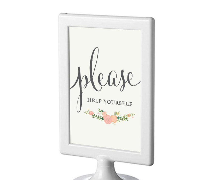 Framed Floral Roses Wedding Party Signs-Set of 1-Andaz Press-Mr. & Mrs.-