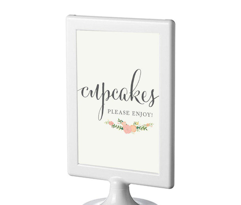 Framed Floral Roses Wedding Party Signs-Set of 1-Andaz Press-Mr. & Mrs.-